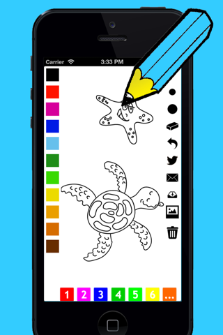 Underwater Coloring Book for Children: Learn to color and draw a mermaid, pirate, turtle and more screenshot 4