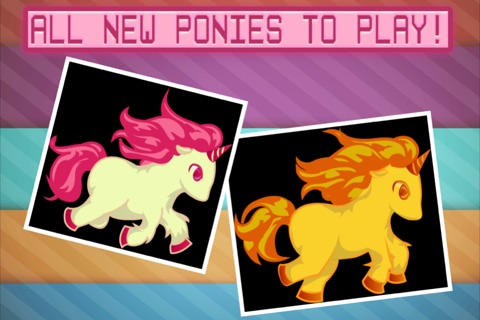 A Tiny Unicorn Pony Run - Princess Rainbow Hay Cloud Adventure Day screenshot 2