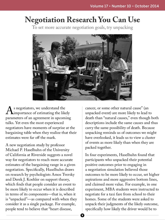 Harvard Negotiation Briefings