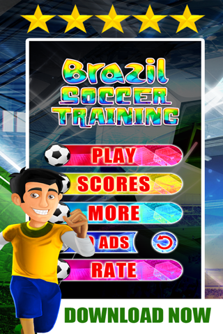 AAA Brazil World Soccer Football Training: Keepy Uppy Kick Ups FREE screenshot 2