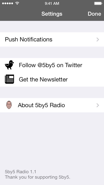 5by5 radio app