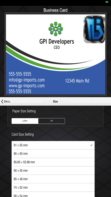 Business Card Builder