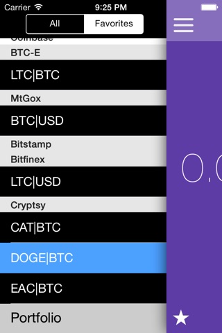 Space Cash: Bitcoin/Altcoin Ticker + Tracker ~ BTC LTC DRK DOGE +++ screenshot 4