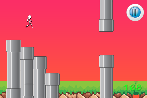 Flappy Stickman Obstacle Course screenshot 2