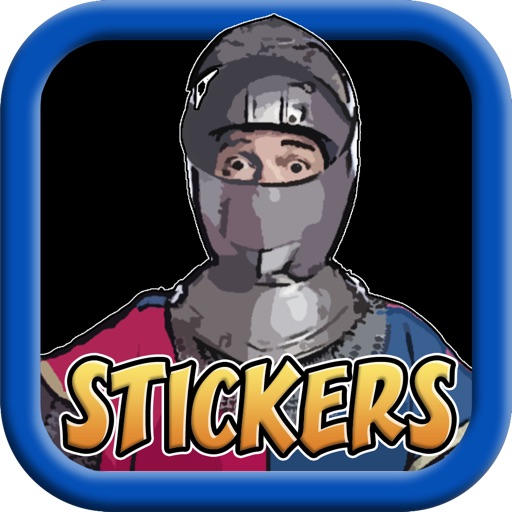 Knights Heroes and Dragons Ancient War Stickers - Castle Crasher Kingdom Fun Booth
