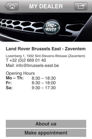 Landrover Brussels East screenshot 4