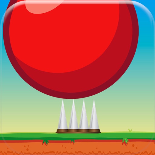 Red Bouncing Ball Spikes iOS App