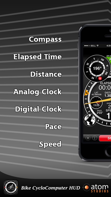 Bike CycloComputer HUD - gps, odometer, altimeter, inclinometer and maps computer for your bike