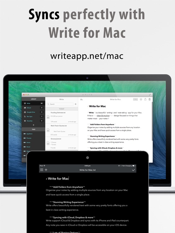 Write for iPad - A Note Taking and Markdown Writing App screenshot-4