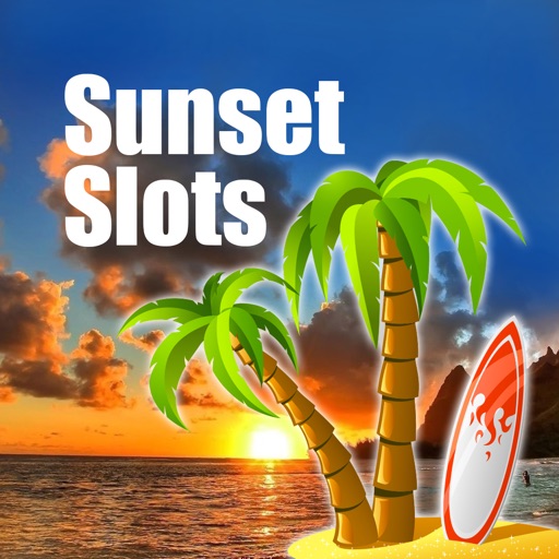 Sunset Slots - A classic one line video slot machine game icon