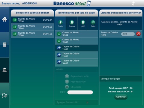BanescoMóvil República Dominicana for iPad screenshot 4
