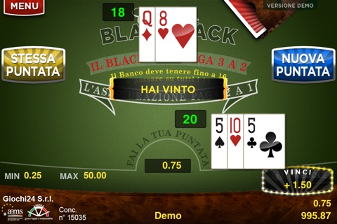Giochi24 Blackjack screenshot 3