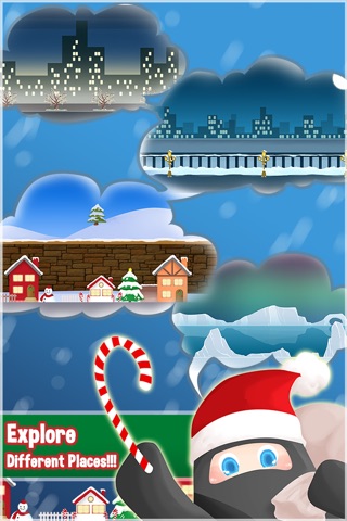 Racing Ninja Santa Claus - Fun Christmas Jumping Adventure Game For Kids And Girls FREE screenshot 2