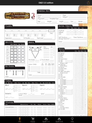 Updated Real Sheet D D 3 5 Edition Dice Table Pc Iphone Ipad App Mod Download 22