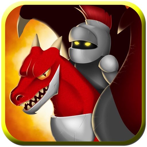 Nimble Fantasy Knight on Dragon vs Evil Monster - Kingdom of Dark Throne Summoner - iPhone/iPad Edition Game Icon