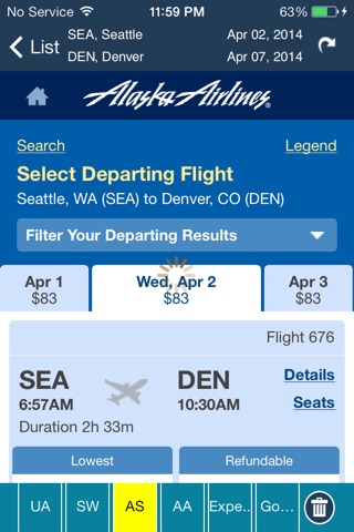 Seattle Airport –Flight Tracker Alaska (SEA) screenshot 4