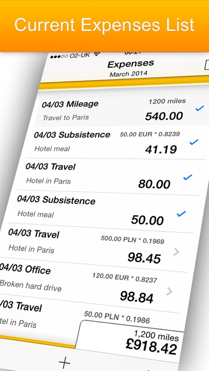 iExpenses Lite - business travel expenses