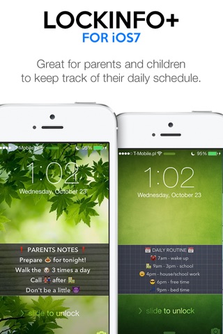 LockInfo+ for iOS7 - Custom Texts, ICE and Contact Details on LockScreen Wallpaper screenshot 3