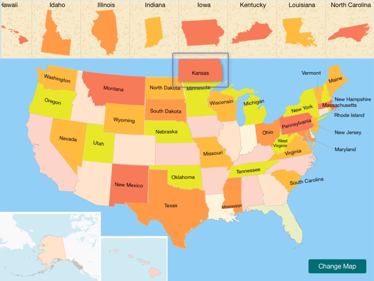USA Map Puzzle - Map the States screenshot-3