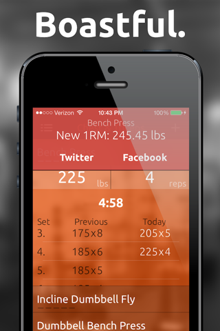 Fitted Lifts - Workout log and exercise tracker for bodybuilding and weight training screenshot 3