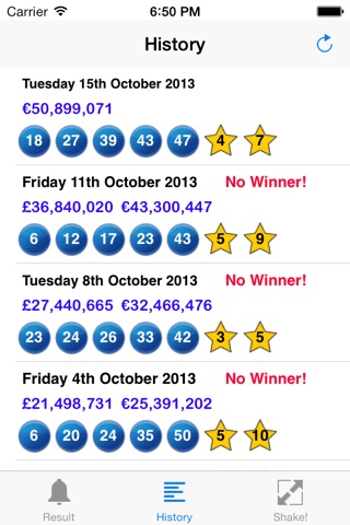 EuroMillions Shake Lite screenshot 2