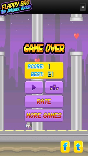 飛揚的兄弟Jetpack的擺 : Flappy Bro The Jetpack Wobble(圖4)-速報App