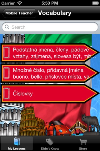 Mobilní Učitel - Výuka Italštiny screenshot 2