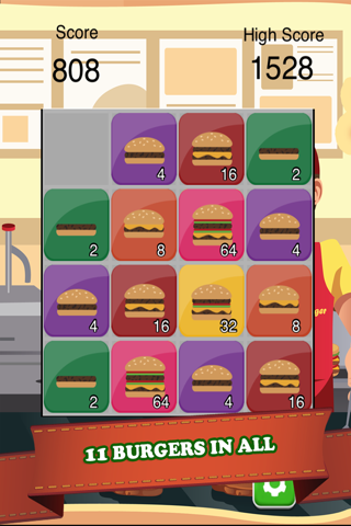 Burger Builder 2048 Matching and Sliding Number Puzzle - Super Addictive And Fun Games FREE screenshot 4