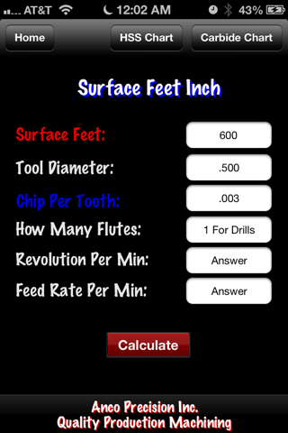 Machinist Calculator SFM screenshot 2