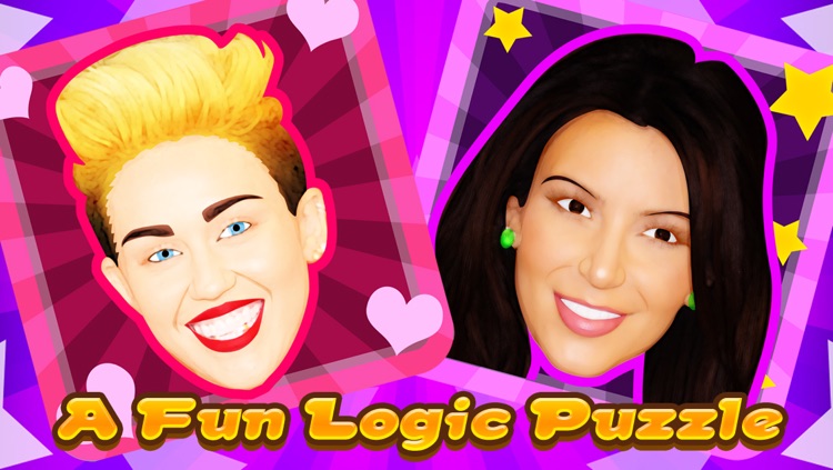 Puzzle Games Miley VS Kim Celebrity Tile Match FREE