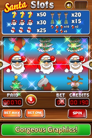 Santa Xmas Slots FREE - Get wolf run lucky and win big igt christmas casino slot wms freeslots jackpots! screenshot 3