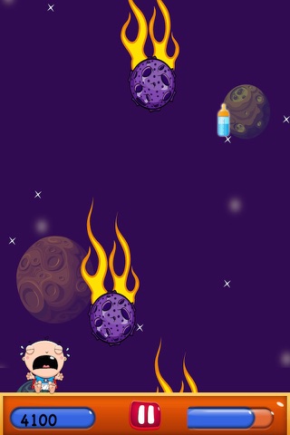 Super Hero Baby Boy in Space - Galaxy Falling Meteors Avoider screenshot 4