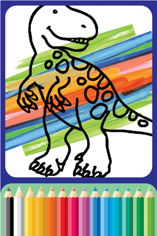 Dinosaurs Village coloring page for boys screenshot 2