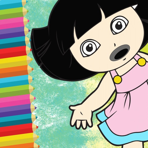 Kids Paint & Coloring Book Game For Dora Edition