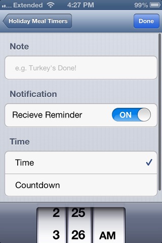 Holiday Meal Timers screenshot 3
