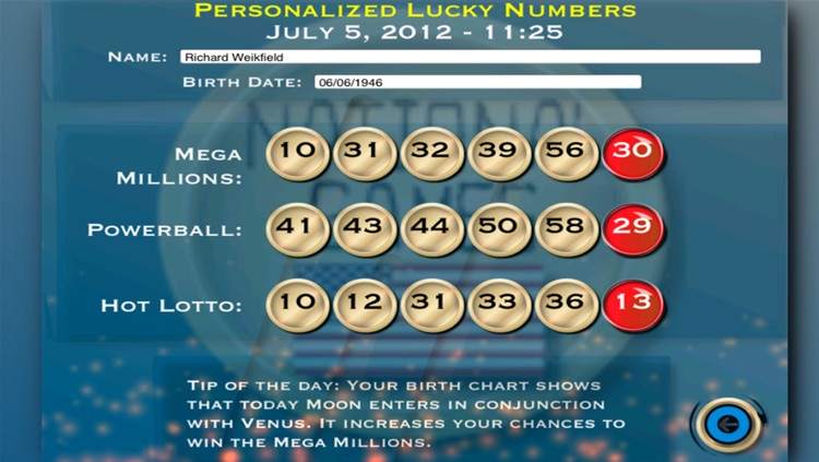 american lotto numbers