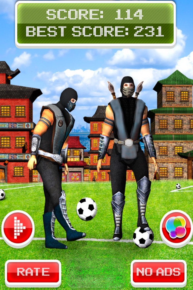 A Ninja Soccer Ball Juggler: Win the FootBall Cup With Big 3D Ninjas Game screenshot 4