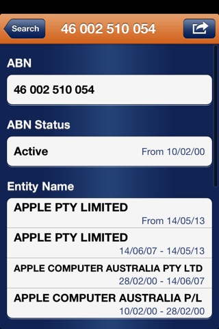 ABN Lookup screenshot 3