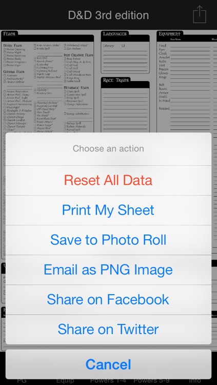 Real Sheet: D&D 3.0 Edition + Dice Table screenshot-3