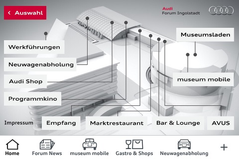Audi Forum Ingolstadt und Audi Forum Neckarsulm screenshot 2
