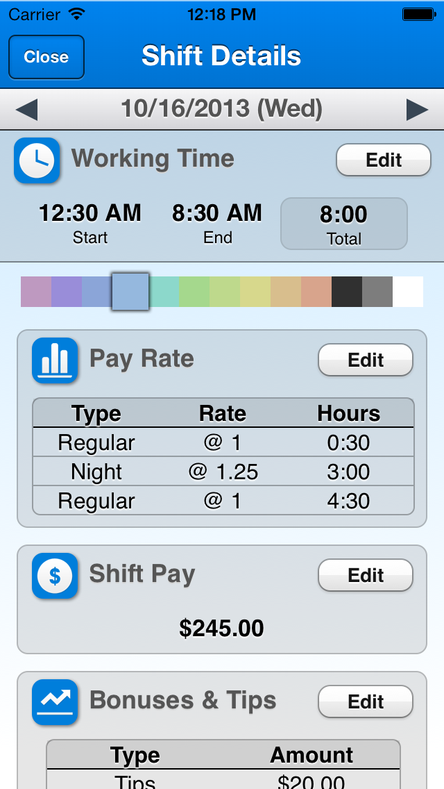 My Wage - Shifts Manager Screenshot 3