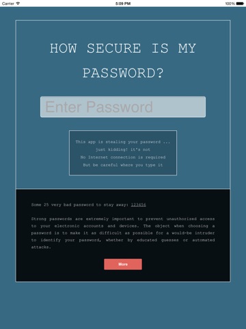 h0w secure is my password? screenshot 2