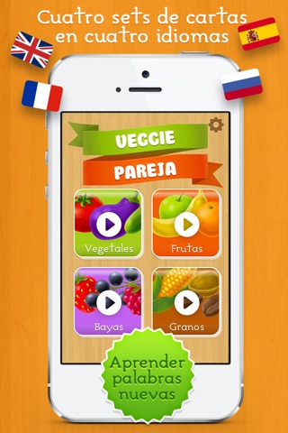 Veggie Matches Free — cards for training brain and learning words for toddlers screenshot 2