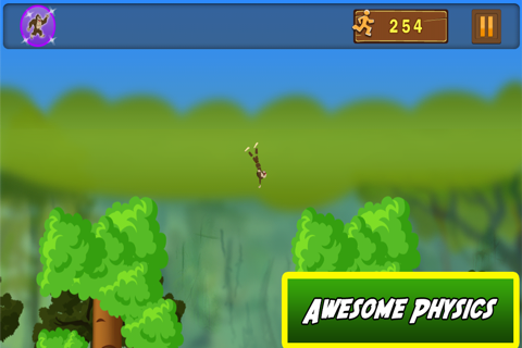 Gorilla King Jungle Swing Free - Fun Physics Game screenshot 2
