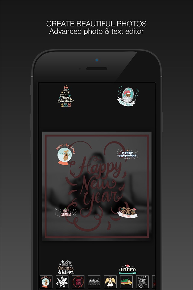 Stickermas - Add overlay artwork, sticker on image for New Year & Christmas screenshot 2