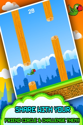 Crappy Parrot – Tap to flap in endless flying wings challenging bird games screenshot 4