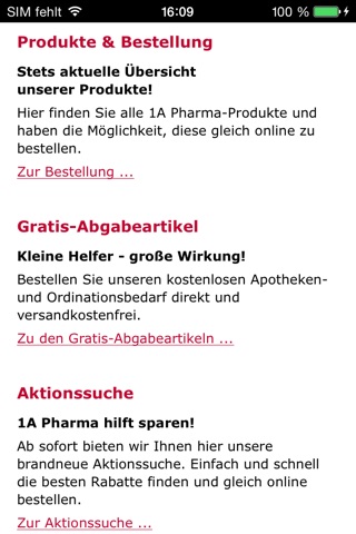 Onlineshop 1A Pharma screenshot 2