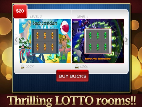 Скриншот из Jackpot Lotto Scratchers - Lucky Party, Egyptian, Texas, Beach & Grand Prix Edition Magic Lottery