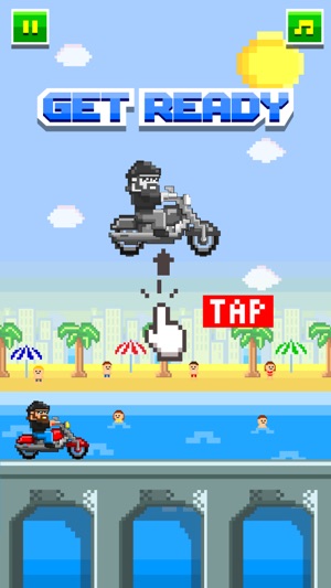 Beach Bikers - Free Retro 8-bit Pixel Motorcycle Games(圖2)-速報App