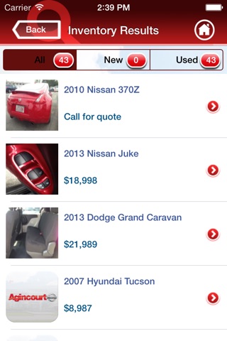 Agincourt Nissan screenshot 3